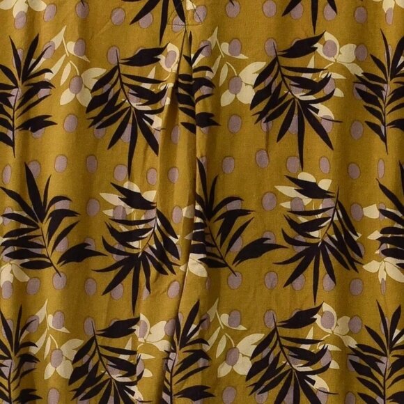 Bruno Banani Mens Caramel Black Button Up Shirt Floral Dot Short Sleeve 2XL - Picture 7 of 9